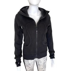 EUC Lululemon Scuba Hoodie Stretch ** Lined Hood 4 Black
